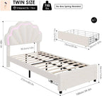 HIFIT Twin Upholstered Smart LED Bed Frame - Image 2