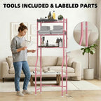 GloTika 3-Tier Over Toilet Storage - 150lb Total Capacity Metal Bathroom - Image 9