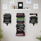 Floating Book Shelves for Wall, 8 Tier Invisible Floating Bookshelf, Vertical - Image 2