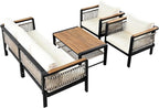 VilroCaz 4 Pieces Outdoor Sectional Sofa Set, All-Weather Patio Seating Group - Image 7