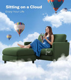 Welzona Loveseat, Comfy Teddy Love Seat - Image 4