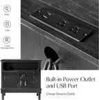 HULALA HOME Solid Wood Storage End Tables - Image 4