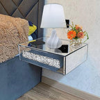 Mirrored Floating Bedside Nightstand by ST3000