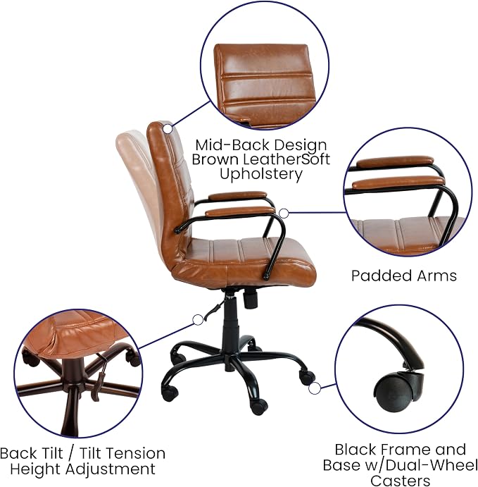 Flash Furniture Whitney Mid-Back Desk Chair - Image 10