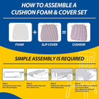 AAAAAcessories D-Shaped Chair Cushions, Machine-Washable Cover, Pinstripe Red - Image 9