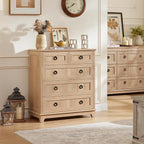Joaxswe Farmhouse 5 Drawer Dresser - Image 8
