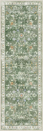 Yamaziot 2x6 Washable Hallway Runner Rug Non Slip Floral Carpet, Sage Green | - Image 9