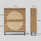Maupvit Rattan Shoe Storage Cabinet - Image 2