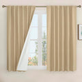 Natural Linen Full Blackout Window Curtains by LAMIT