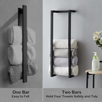 Towel Rack for Rolled Towels, Towel Rack for Bathroom, Wall Mounted Metal - Image 3