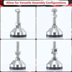 Heavy Duty 2000 lb Capacity Stainless Steel Adjustable Leveling Feet - Image 4