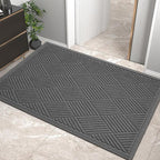Sturdy Front Door Mat, Absorbent Muddy Dirt Resist Welcome Door Mats Outdoor by HIYARD