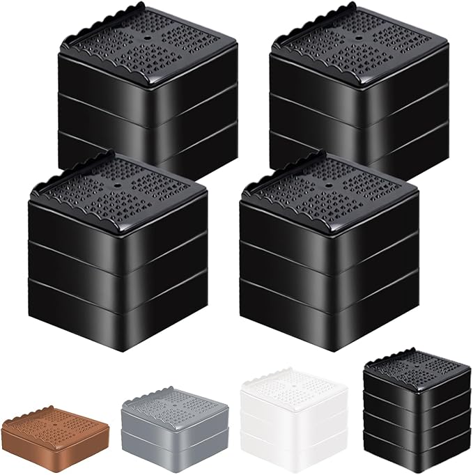 Furniture Risers Heavy Duty Adjustable Bed Risers Blocks Lift 4, 2 inches by EnjoyLifeEnjoyHappiness