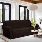 U-NICE HOME Oversized Stretch Couch Cover Slipcover, Chocolate | 3 Cushion Sofa - Image 2