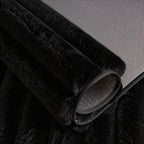 Black Rabbit Striped Plush Rug 5'x8', Fluffy Shaggy Area Rug - Image 6