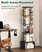 Kalrin 5 Tier Rotating Bookshelf - Image 8
