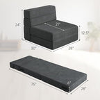 ANONER Fold Out Chair Bed Memory Foam - Image 3