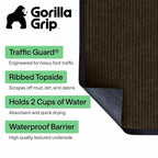 GORILLA GRIP Waterproof Traffic Guard Door Mat, 2 Pack, Indoor Outdoor Heavy - Image 2