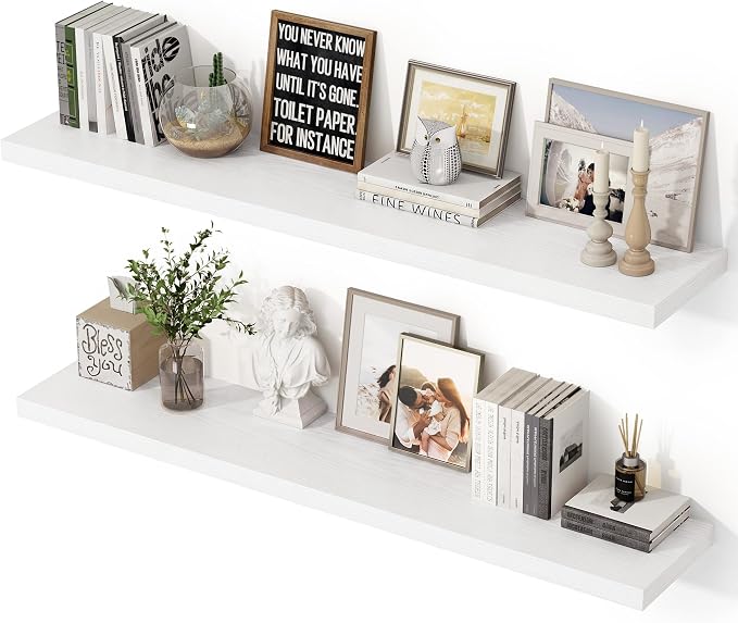 48 Inch Floating Shelves, 12 Inch Deep Floating Shelves by Unknown