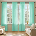 MIULEE Aqua Sheer Curtains 90 Inches Long 4 Panels 42 x 90 Inches | Light by MIULEE