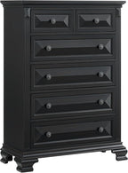 Picket House Furnishings Sumner King Panel 5PC Bedroom Set in Black - Image 6