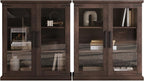 BELLEZE Set of 2 Glass Display Cabinet, Living Room, or Kitchen - Image 8