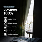 SimpleHome Light Sage 100% Blackout Curtains Room Darkening Living Room 96 | - Image 3