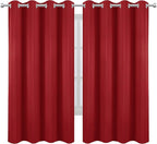 Bright Red Blackout Curtains 66 x 63 Inch Length/Set of 2 Curtain - Image 2