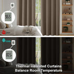 Simplebrand Ava Brown Short 36 Inches Blackout Curtain 2 Panels Set, Half - Image 6
