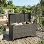 GarveeLife Medium Outdoor Wicker Storage Box, PE Rattan Patio Storage Chest - Image 8