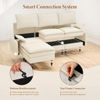 Vesgantti 108" Modular Sectional Sofa, Comfy Cloud Couch - Image 11