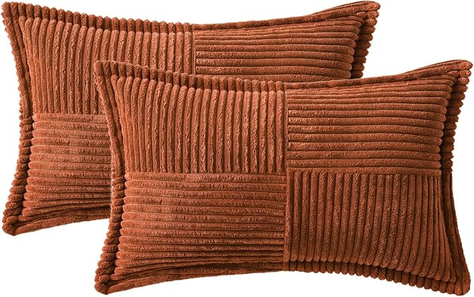 MIULEE Fall Rust Decorative Lumbar Throw Pillow Covers 12x20 Inch | 2 Pack - Image 6