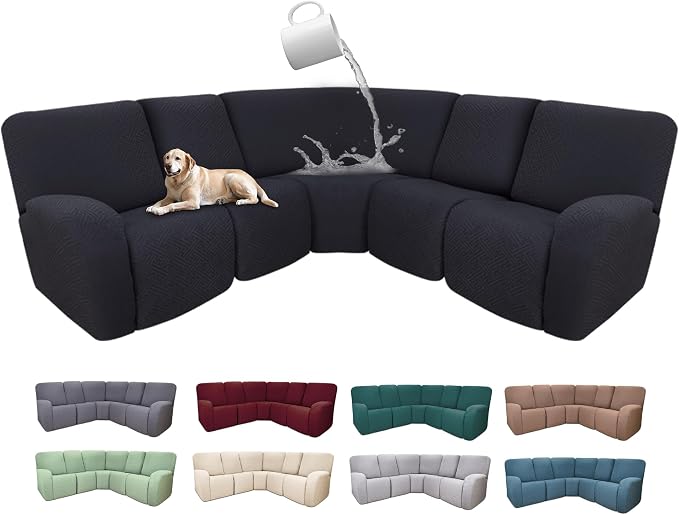 100% Waterproof Sectional Recliner Couch Covers by ROFASVCO