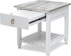 Sea Wind Florida Picket Fence Wood End Table - Image 4