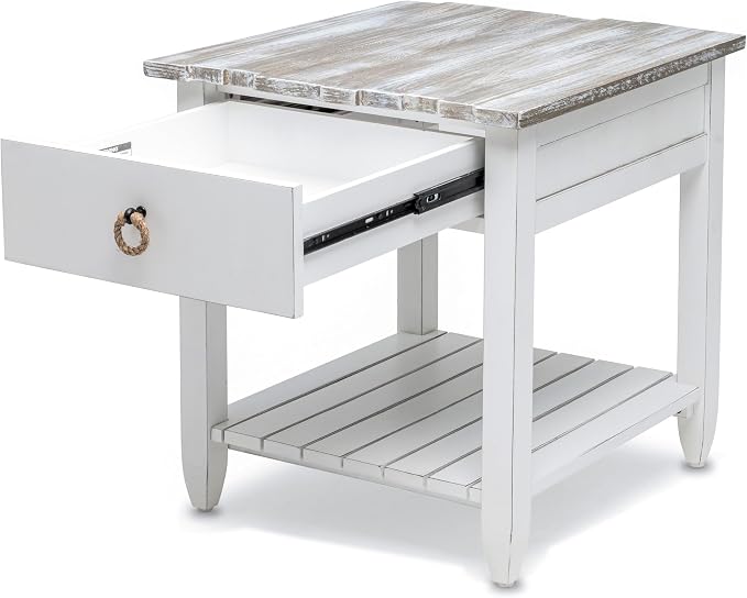 Sea Wind Florida Picket Fence Wood End Table - Image 4