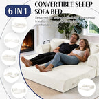 79'' Convertible Sofa Bed, 6 in 1 Folding Floor Futon Couch Sleeper - Image 3