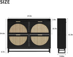 Maupvit Large Rattan Shoe Storage Cabinet - Image 2