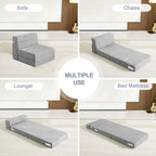 ANONER Folding Sofa Bed Couch Memory Foam Fold Out Chair Bed - Image 4