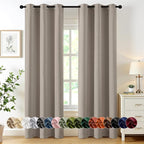 MIULEE Blackout Curtains for Bedroom 2 Panels 40 x 72 Inch Long Stone | Thermal by MIULEE