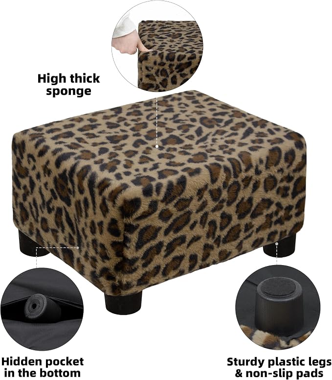CAROLMADE Small Foot Stool Ottoman Footstool - Image 5