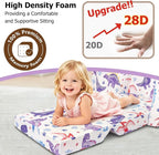 Kids Couch, 2-in-1 Kids Fold Out Couch, Convertible Sofa to Lounger - Image 5