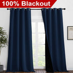NICETOWN 100% Blackout Curtains 102 inches Long, Noise Reduction Window - Image 2