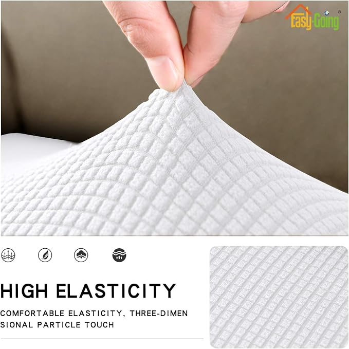 Easy-Going Stretch 1 Piece Loveseat Couch Cushion Cover - Image 3