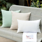 MIULEE Pack of 2 Decorative Outdoor Solid Waterproof Throw Pillow Covers Faux - Image 7
