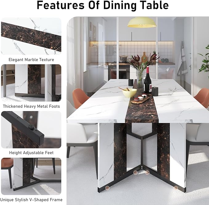 Hlivelood 70Inch Large Dining Table - Image 4