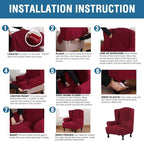 H.VERSAILTEX Wing Chair Slipcover Chair Covers - Image 6