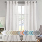 H.VERSAILTEX Linen Curtains Flax Linen Blended Curtain Panels by HVERSAILTEX