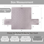 Soft Quilted Couch Cover with Pockets - Image 7