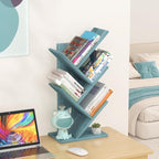 SHEEPAM 5 Tier Tree Book Shelf, Small Desktop Bookshelf - Image 2