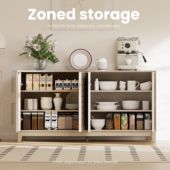 COLAMY Fluted Sideboard Cabinet - Image 4